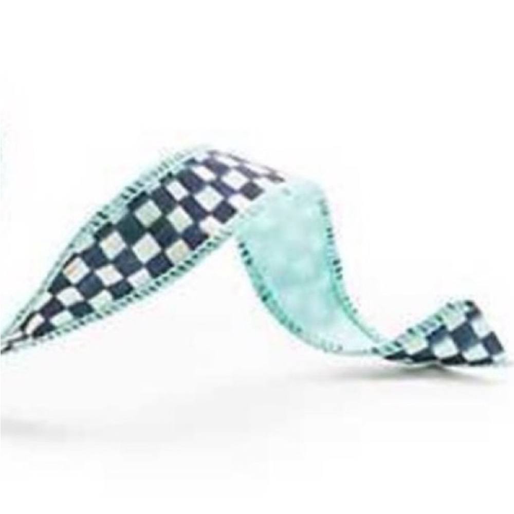 (2) YARDS Mackenzie Childs BTY Courtly Check 1” Ribbon (Minimum)